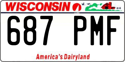 WI license plate 687PMF