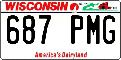 WI license plate 687PMG
