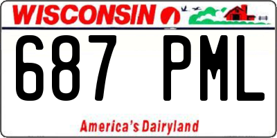 WI license plate 687PML