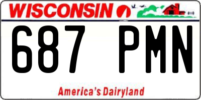 WI license plate 687PMN