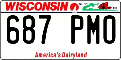 WI license plate 687PMO
