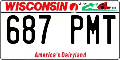 WI license plate 687PMT