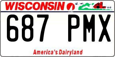 WI license plate 687PMX