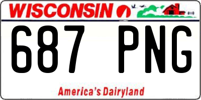 WI license plate 687PNG