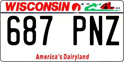 WI license plate 687PNZ