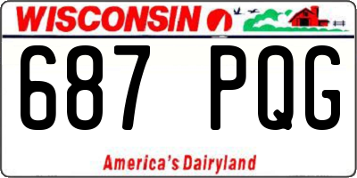 WI license plate 687PQG