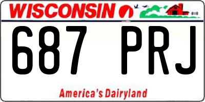 WI license plate 687PRJ