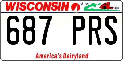 WI license plate 687PRS