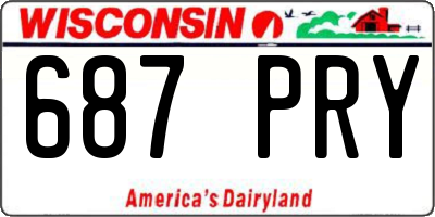 WI license plate 687PRY