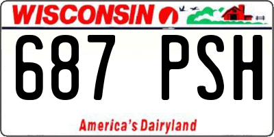 WI license plate 687PSH