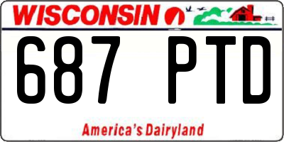 WI license plate 687PTD