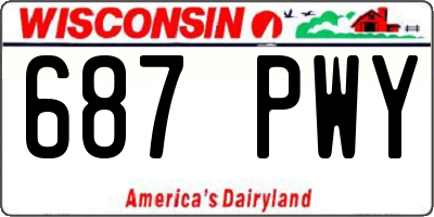 WI license plate 687PWY