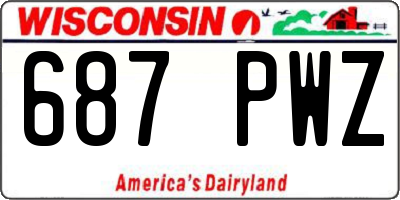 WI license plate 687PWZ
