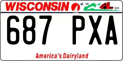 WI license plate 687PXA