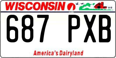 WI license plate 687PXB