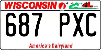 WI license plate 687PXC