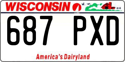 WI license plate 687PXD
