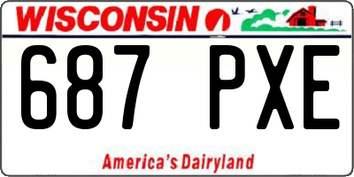 WI license plate 687PXE