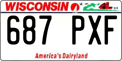 WI license plate 687PXF