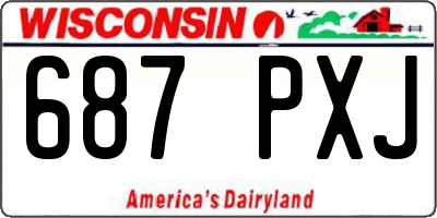 WI license plate 687PXJ