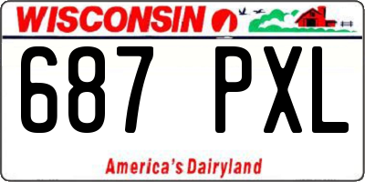 WI license plate 687PXL