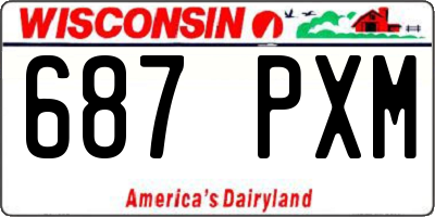 WI license plate 687PXM