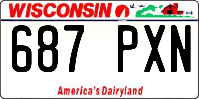 WI license plate 687PXN