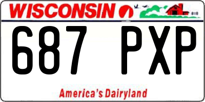 WI license plate 687PXP