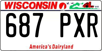WI license plate 687PXR