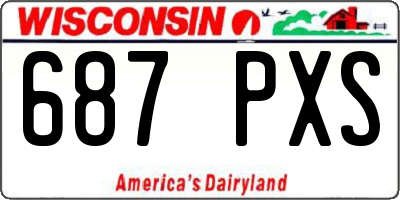 WI license plate 687PXS