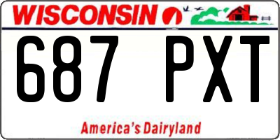 WI license plate 687PXT