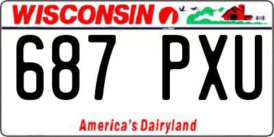 WI license plate 687PXU