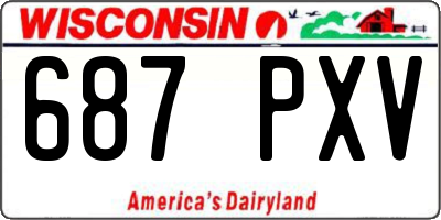WI license plate 687PXV