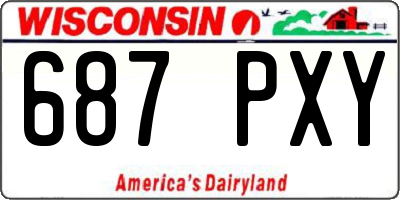 WI license plate 687PXY