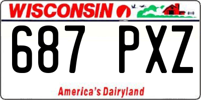 WI license plate 687PXZ