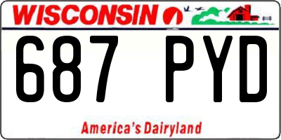 WI license plate 687PYD