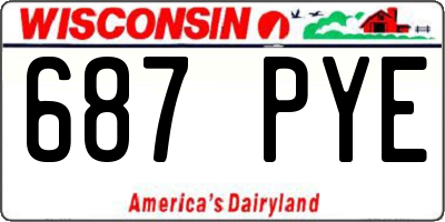 WI license plate 687PYE