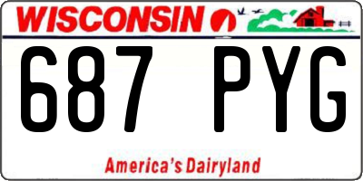 WI license plate 687PYG