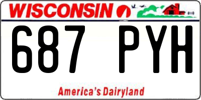 WI license plate 687PYH