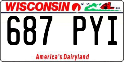 WI license plate 687PYI
