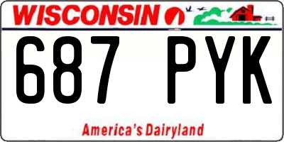 WI license plate 687PYK
