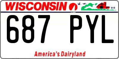 WI license plate 687PYL