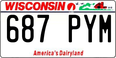 WI license plate 687PYM