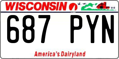 WI license plate 687PYN