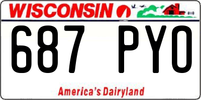 WI license plate 687PYO