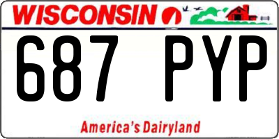 WI license plate 687PYP