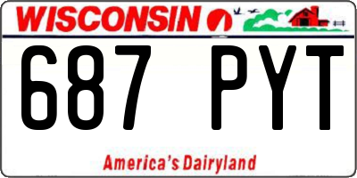 WI license plate 687PYT
