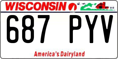 WI license plate 687PYV