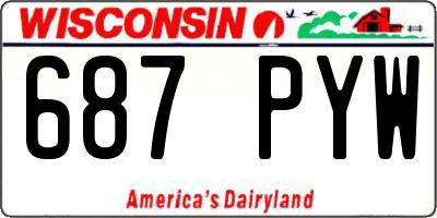WI license plate 687PYW