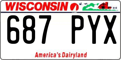 WI license plate 687PYX